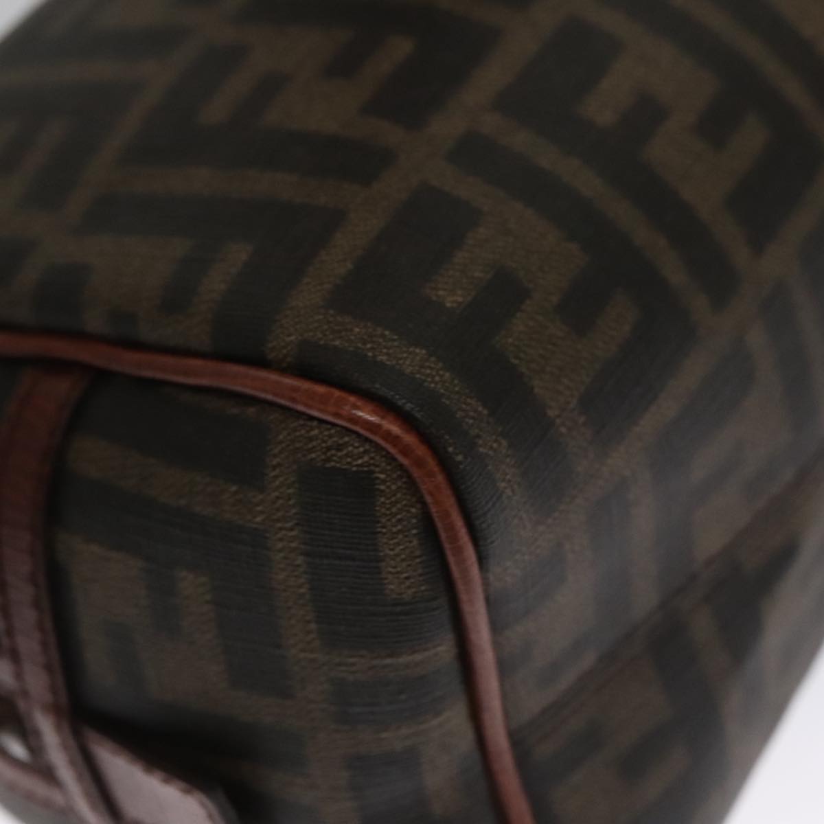 FENDI Zucca Canvas Pouch Brown Black 102629