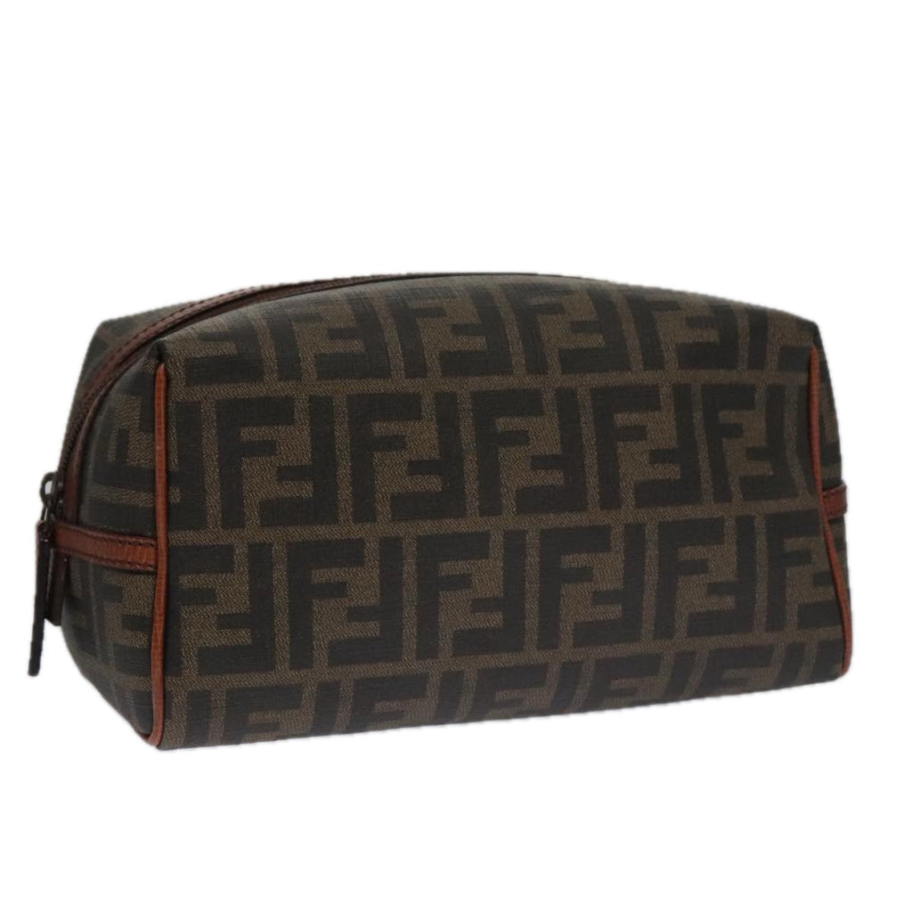 FENDI Zucca Canvas Pouch Brown Black 102629