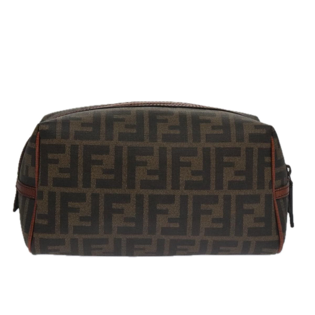 FENDI Zucca Canvas Pouch Brown Black 102629