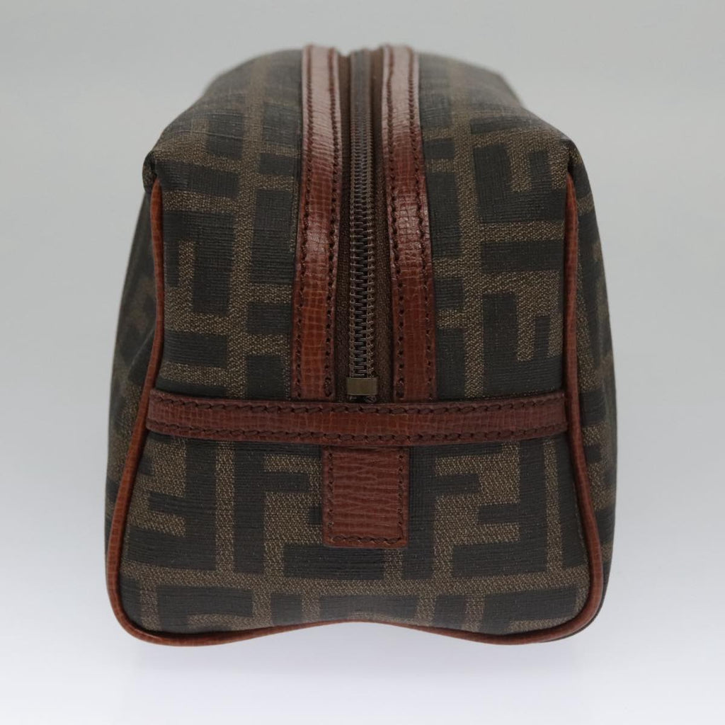 FENDI Zucca Canvas Pouch Brown Black 102629