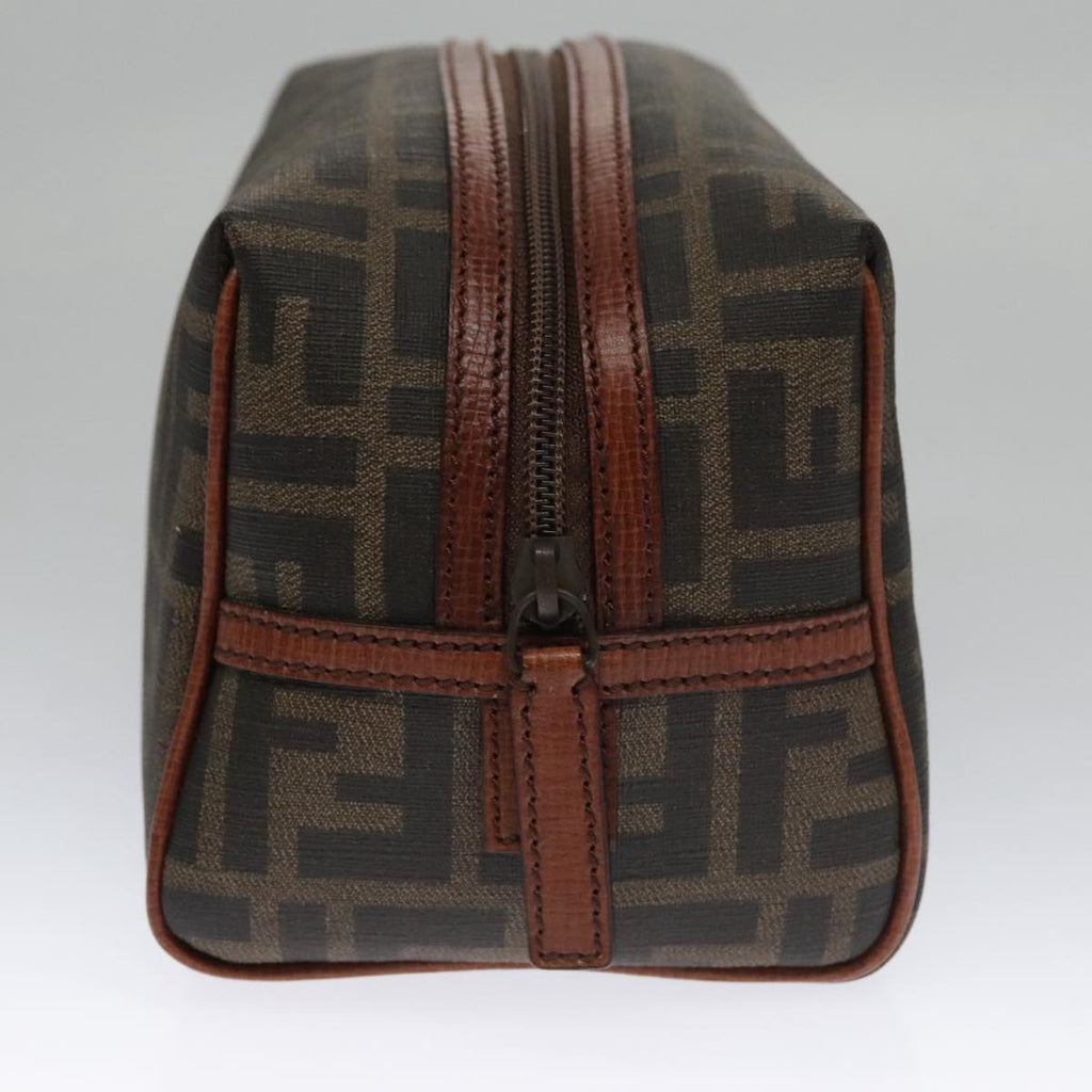 FENDI Zucca Canvas Pouch Brown Black 102629