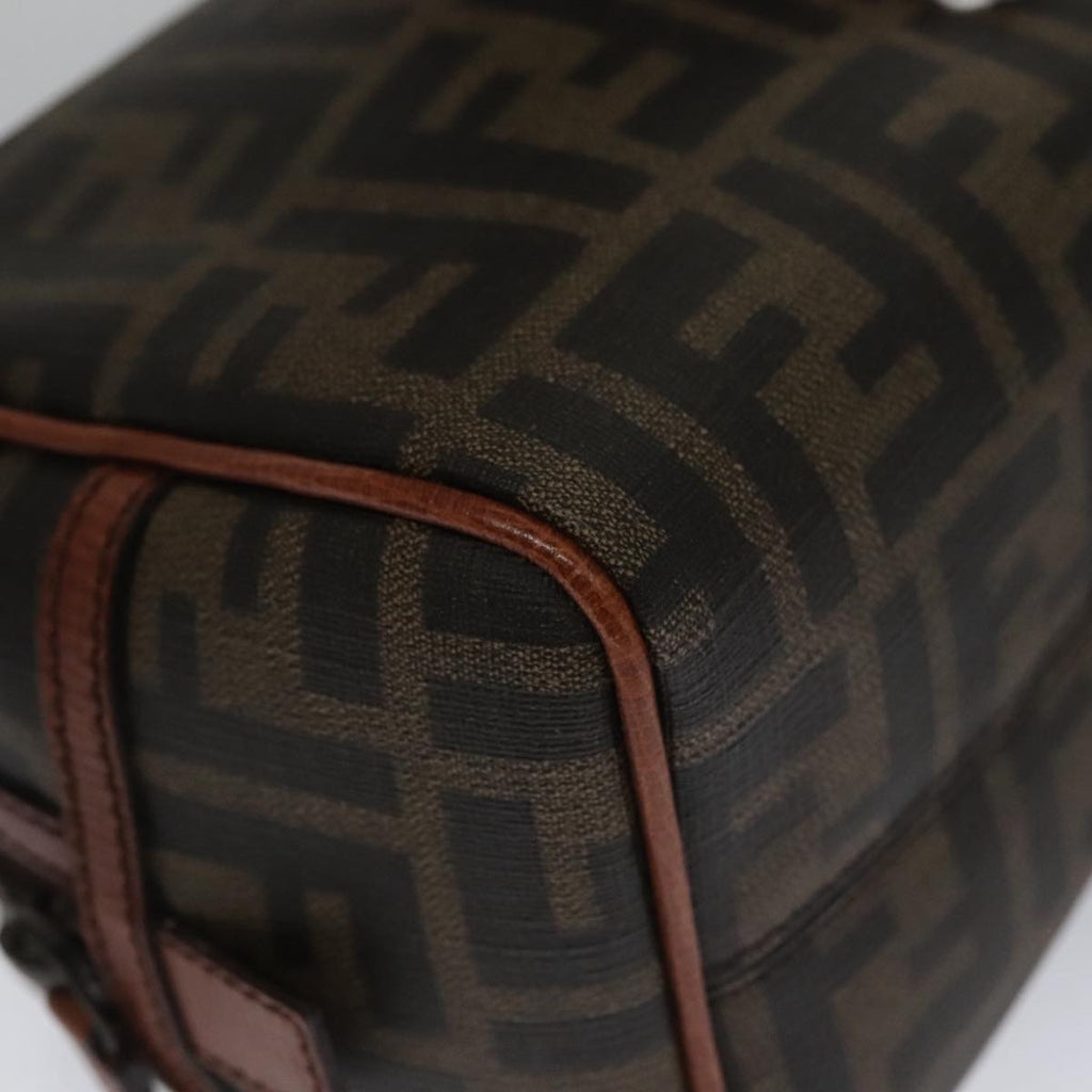 FENDI Zucca Canvas Pouch Brown Black 102629
