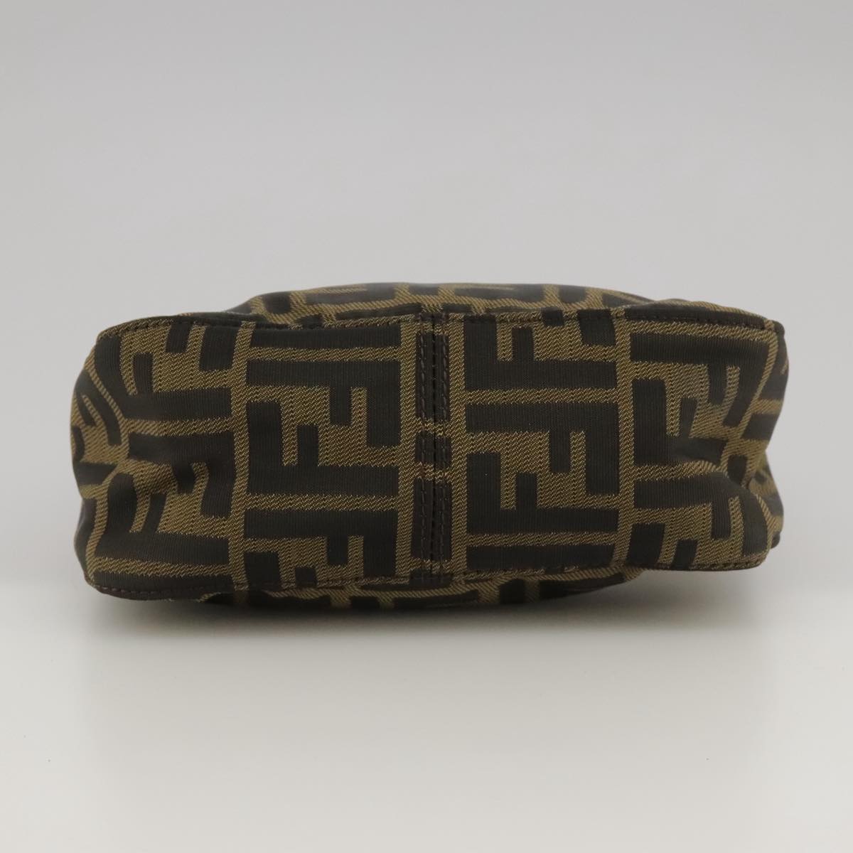 FENDI Zucca Canvas Hand Bag Brown Black 102655