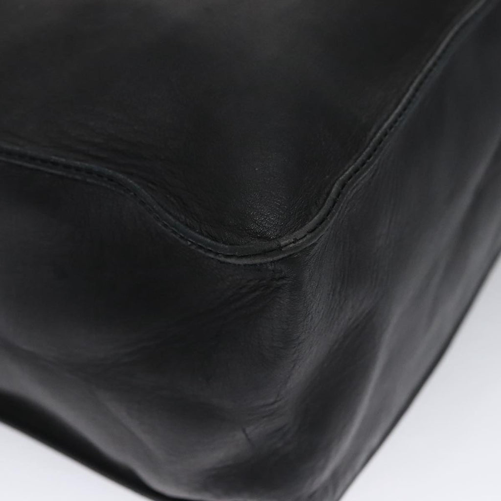 CHANEL COCO Mark Chain Tote Bag Leather Black CC 102670