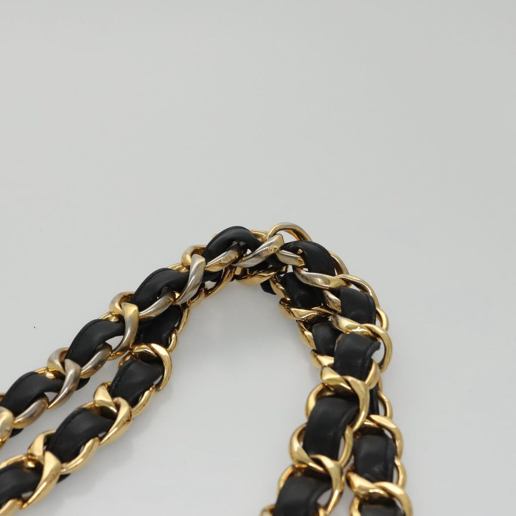 CHANEL COCO Mark Chain Tote Bag Leather Black CC 102670