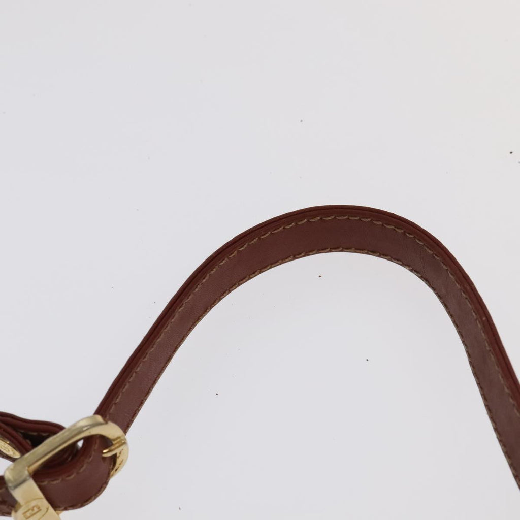 FENDI Pecan Canvas Shoulder Bag Brown Black Gold 102701