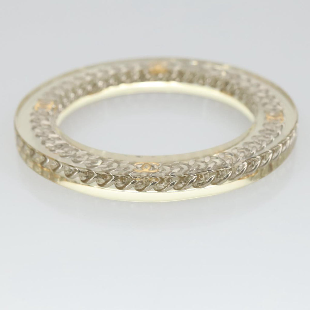 CHANEL Chain Bracelet plastic Clear CC 102913