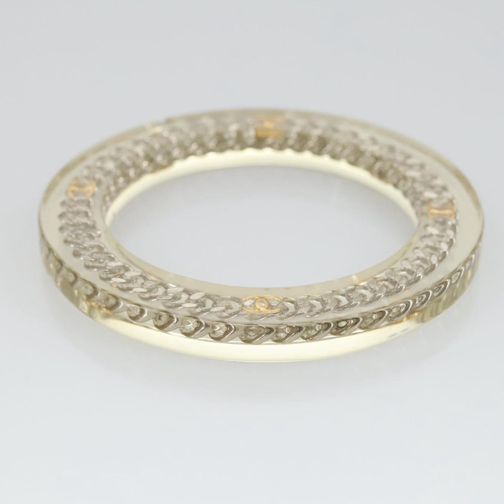 CHANEL Chain Bracelet plastic Clear CC 102913