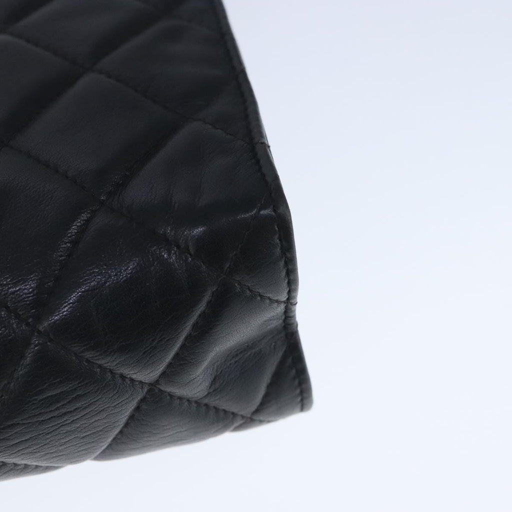 CHANEL Matelasse Chain Tote Bag Leather Black Gold CC 102918
