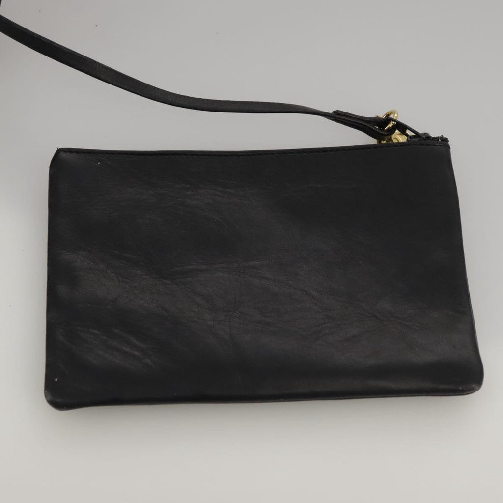CHANEL COCO Mark Chain Body Bag Lamb Skin Black CC 102945