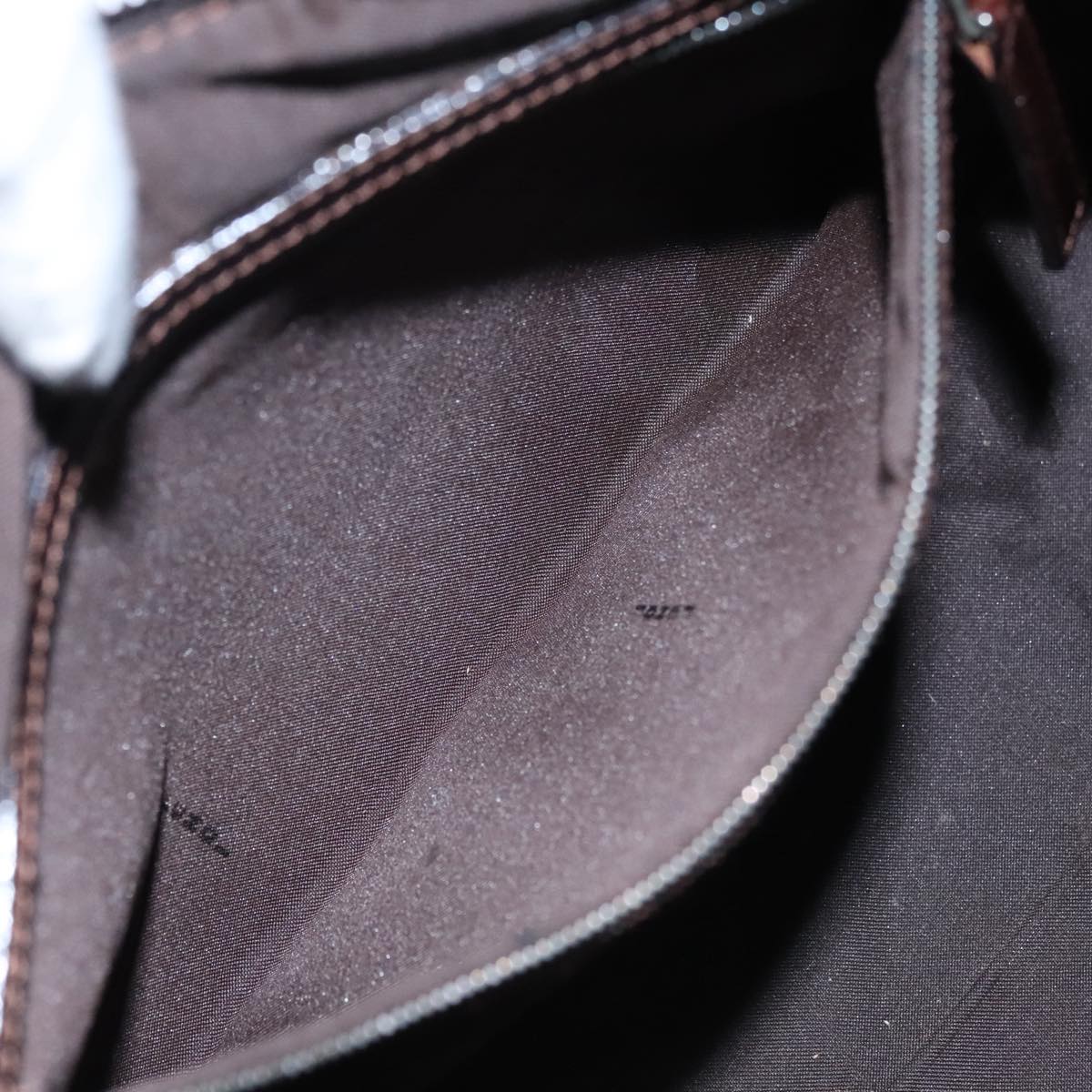 FENDI Zucca Canvas Boston Bag Brown Black 102950