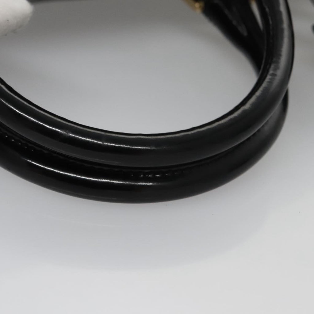 CHANEL Boston Bag Patent leather 2way Black Gold CC 102998