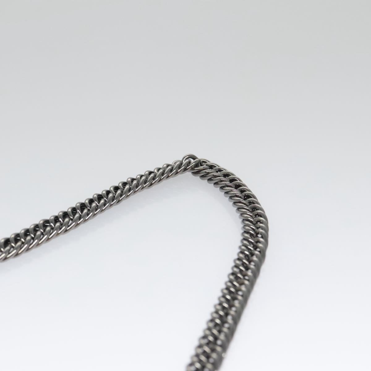 CHANEL Matelasse Chain Shoulder Bag Satin Navy CC 103082