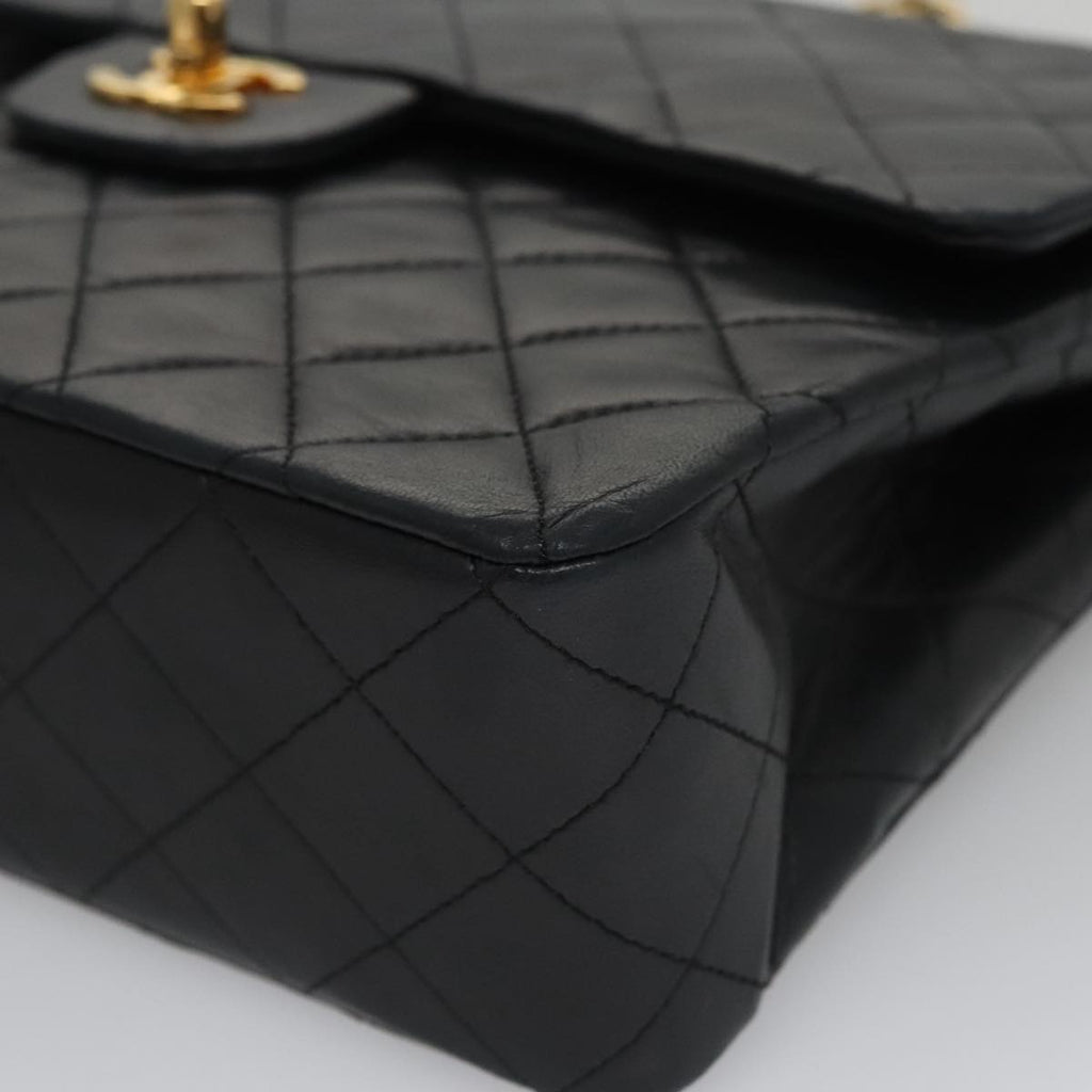 CHANEL Matelasse 25 Chain Valentine Limited Bag Lamb Skin Black CC 103226A