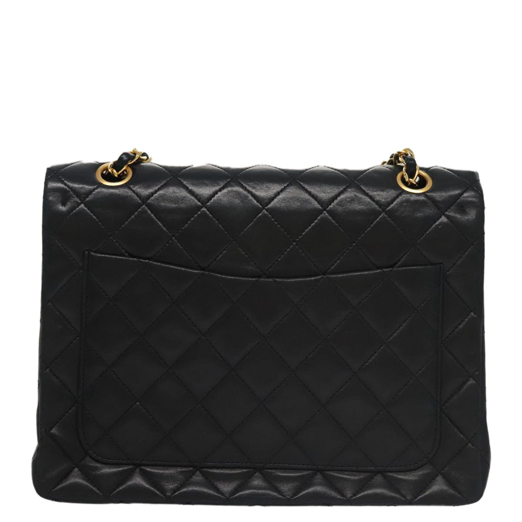 CHANEL Matelasse 25 Chain Valentine Limited Bag Lamb Skin Black CC 103226A