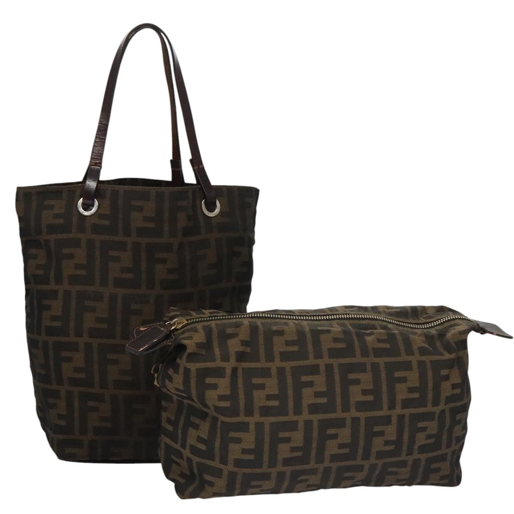 FENDI Zucca Canvas Bag 2Set Brown 103308