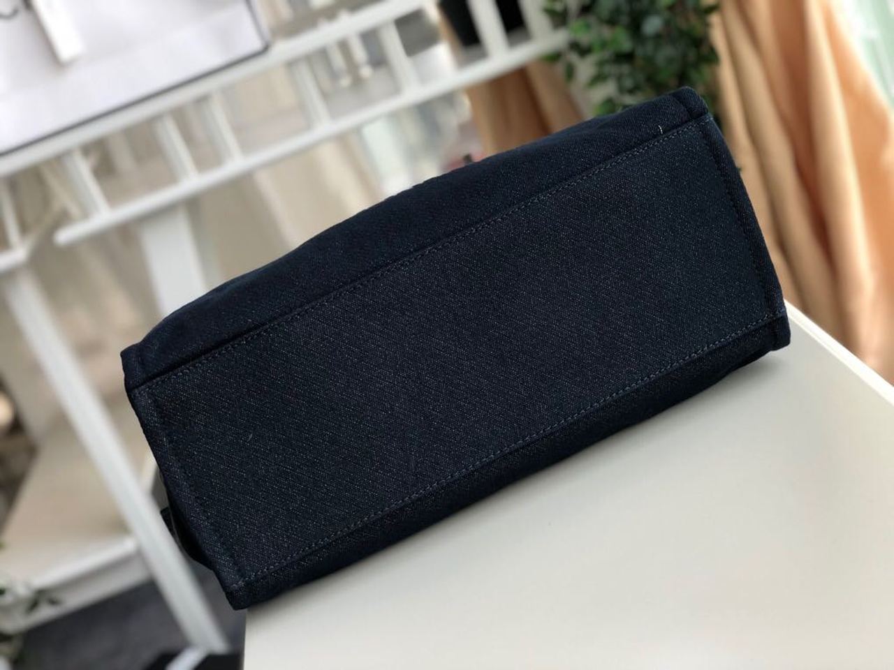 CHL Deauville Tote Canvas Bag Dark Blue For Women 14.9in/38cm
