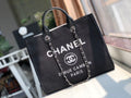 CHL Deauville Tote Canvas Bag Black For Women, Women’s Handbags, Shoulder Bags 15in/38cm A66941