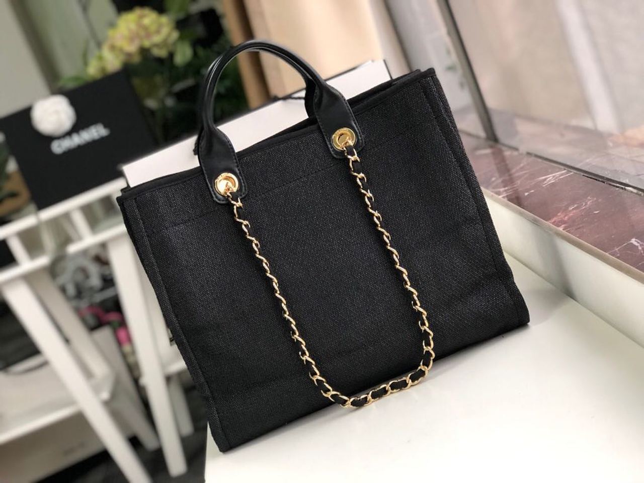 CHL Deauville Tote 38cm Black/Grey For Women A66941