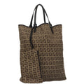 FENDI Zucchino Canvas Hand Bag Beige 103401