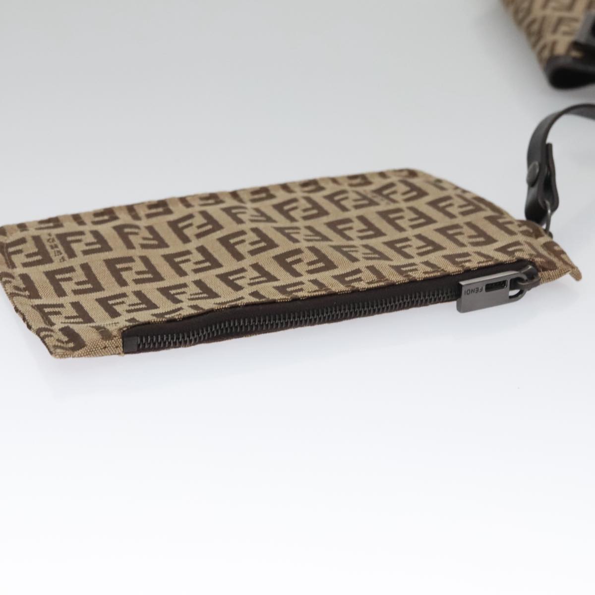 FENDI Zucchino Canvas Hand Bag Beige 103401
