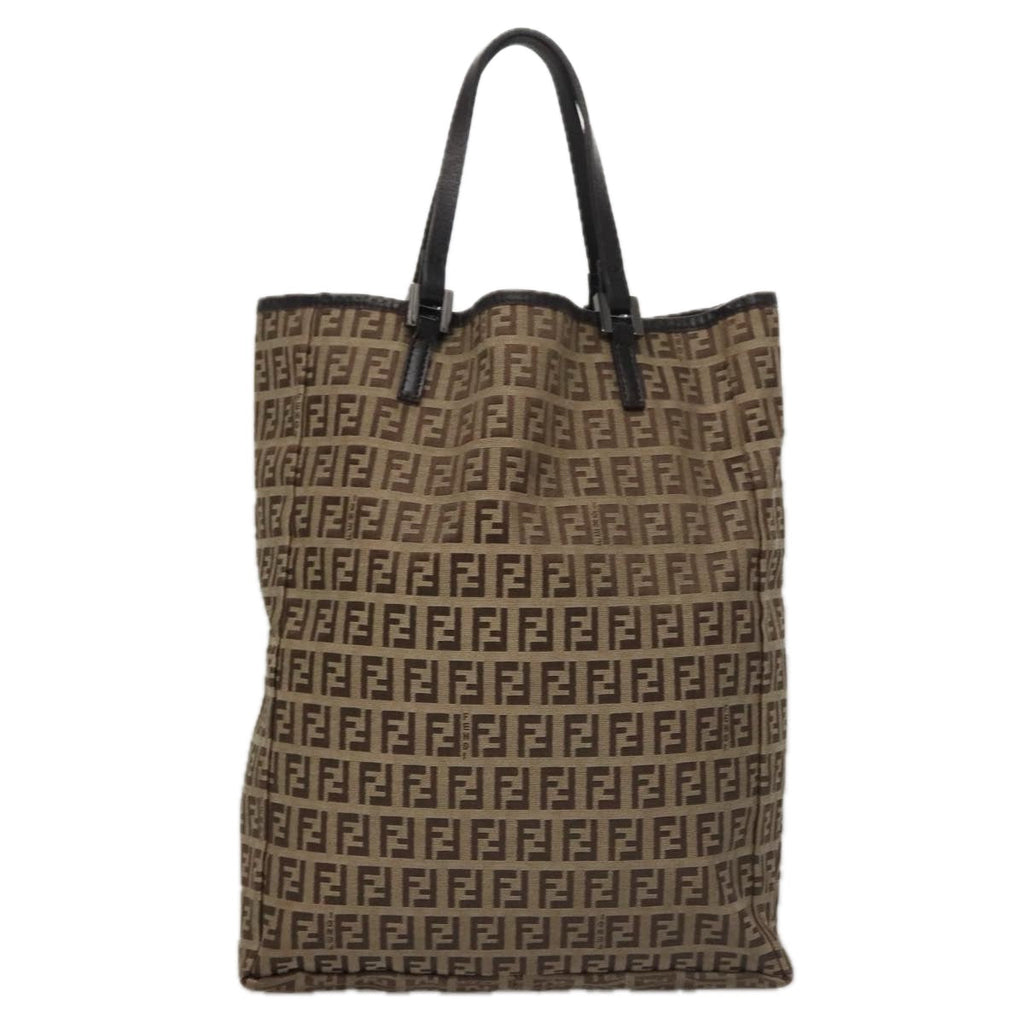 FENDI Zucchino Canvas Hand Bag Beige 103401