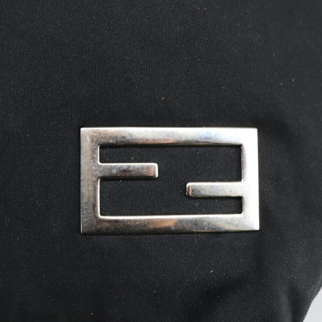 FENDI Shoulder Bag Nylon Black Silver 103439