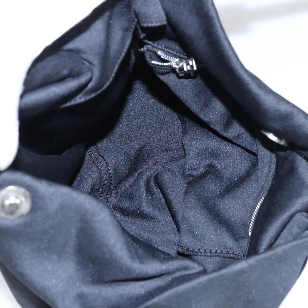 FENDI Shoulder Bag Nylon Black Silver 103439