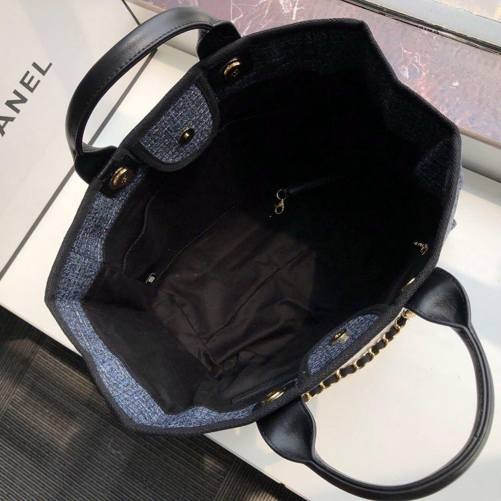 CHL Deauville Tote 38cm Blue/Black For Women A66941