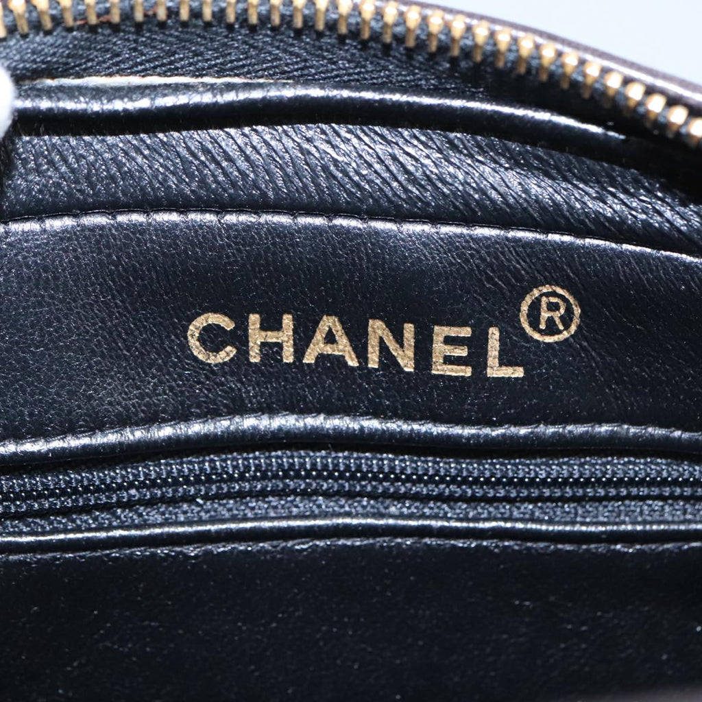 CHANEL Matelasse Chain Shoulder Bag Patent leather Black Gold CC 103451A