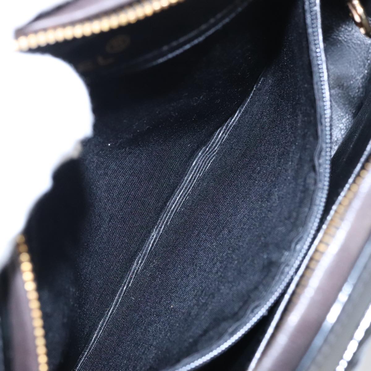 CHANEL Matelasse Chain Shoulder Bag Patent leather Black Gold CC 103451A