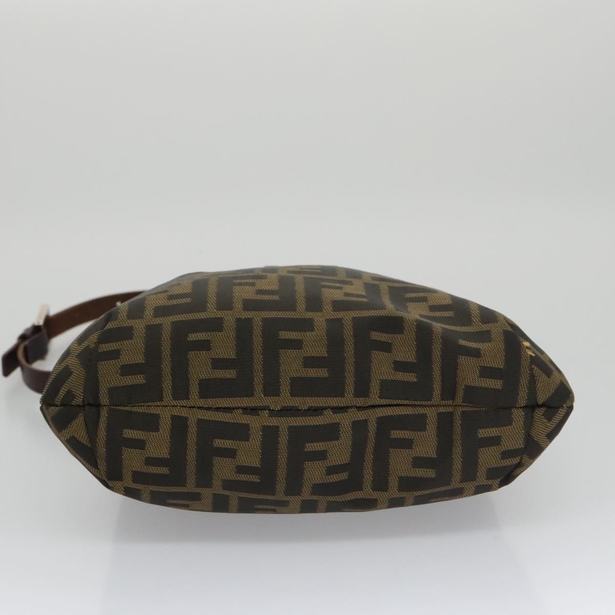 FENDI Zucca Canvas Shoulder Bag Brown Black 103542