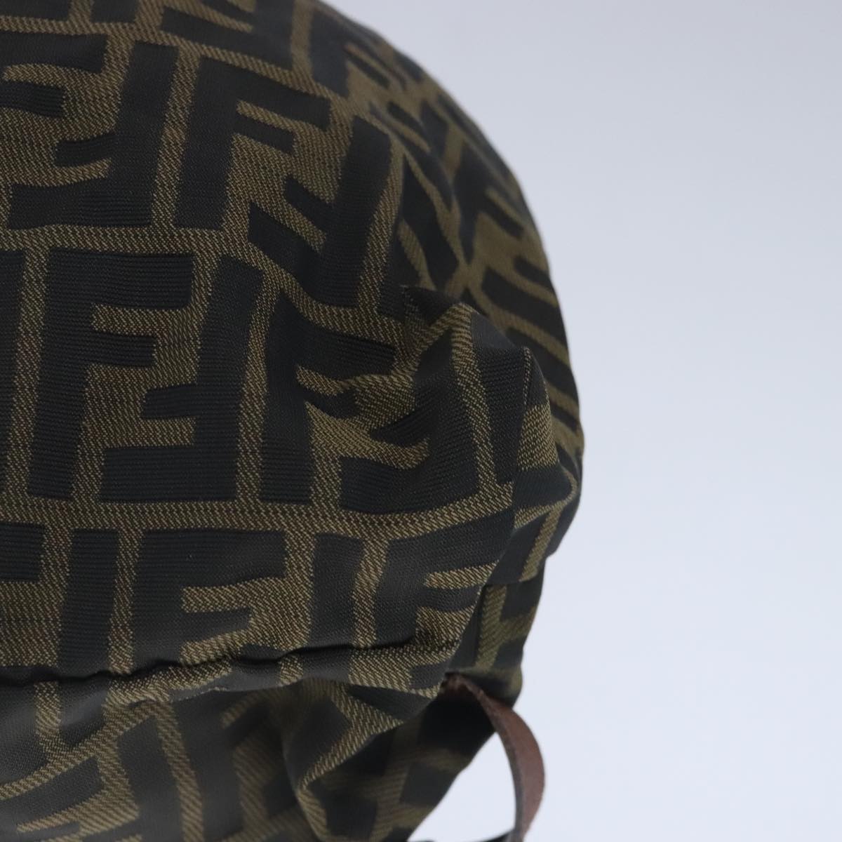 FENDI Zucca Canvas Backpack Brown Black Silver 103545
