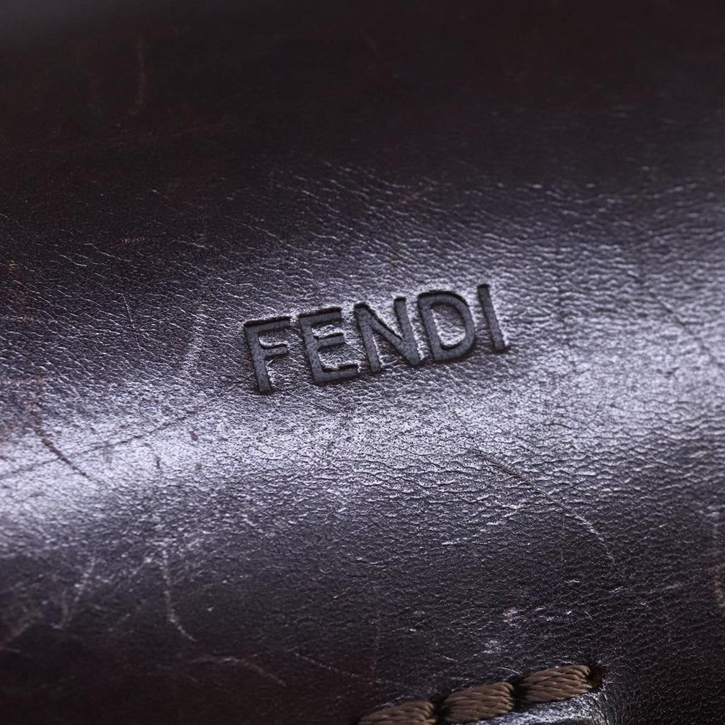 FENDI Zucca Canvas Backpack Brown Black Silver 103545