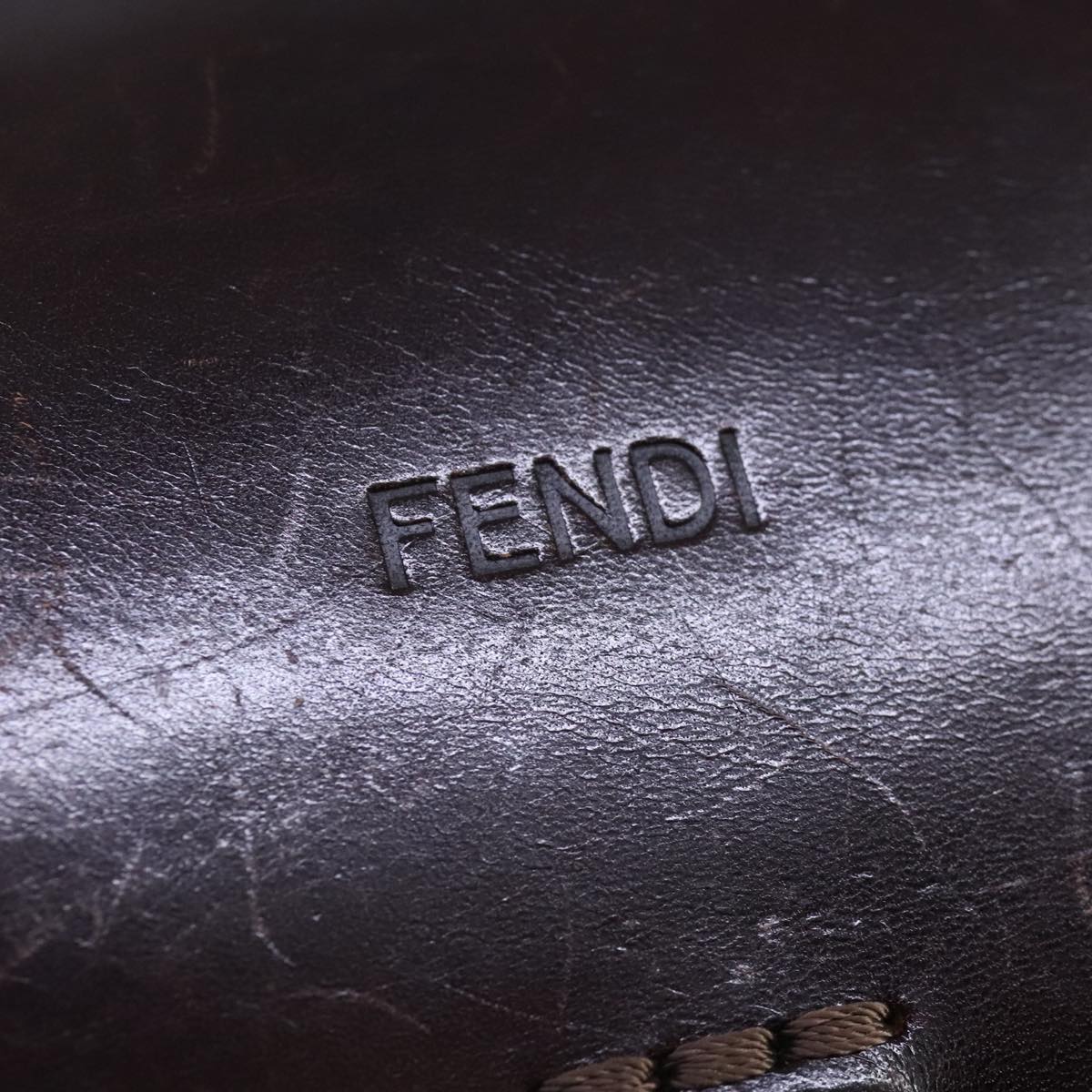 FENDI Zucca Canvas Backpack Brown Black Silver 103545