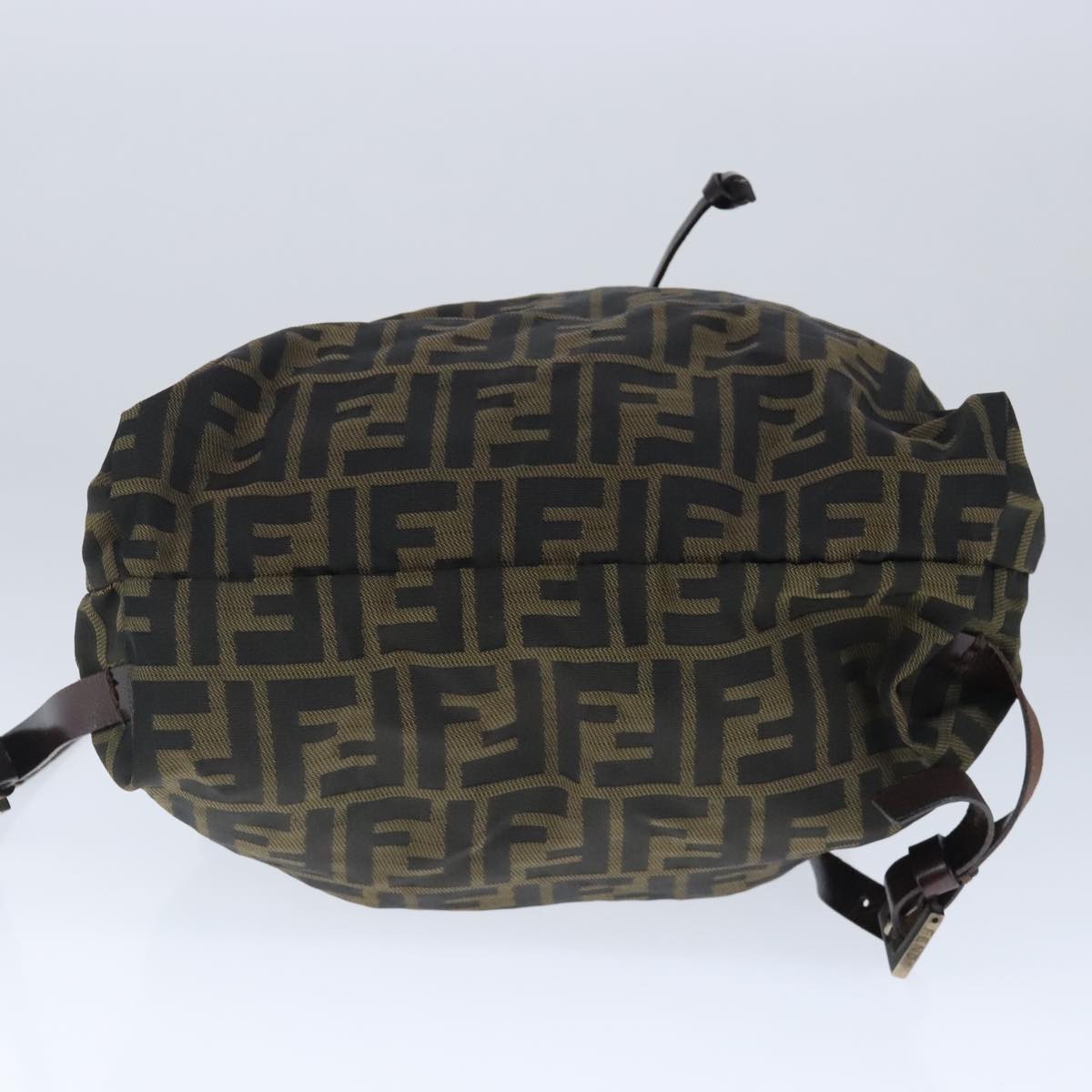 FENDI Zucca Canvas Backpack Brown Black Silver 103545