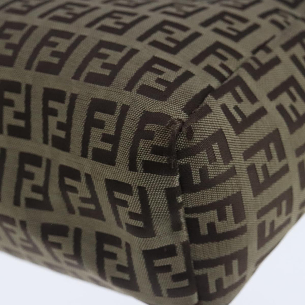 FENDI Zucchino Canvas Hand Bag Brown 103841