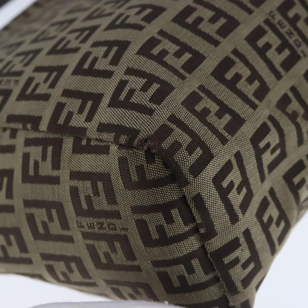 FENDI Zucchino Canvas Hand Bag Brown 103841
