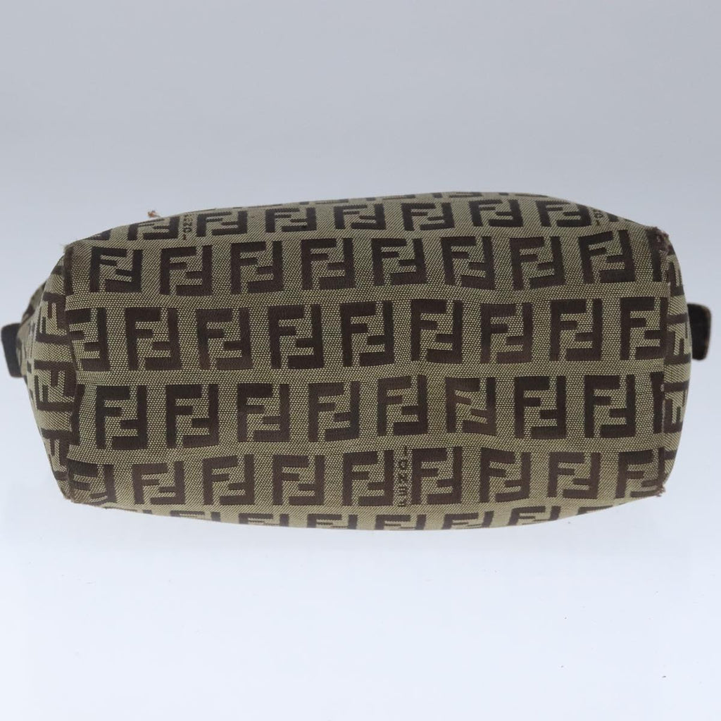 FENDI Zucchino Canvas Hand Bag Brown 103841