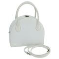 FENDI Hand Bag Leather 2way White 103997