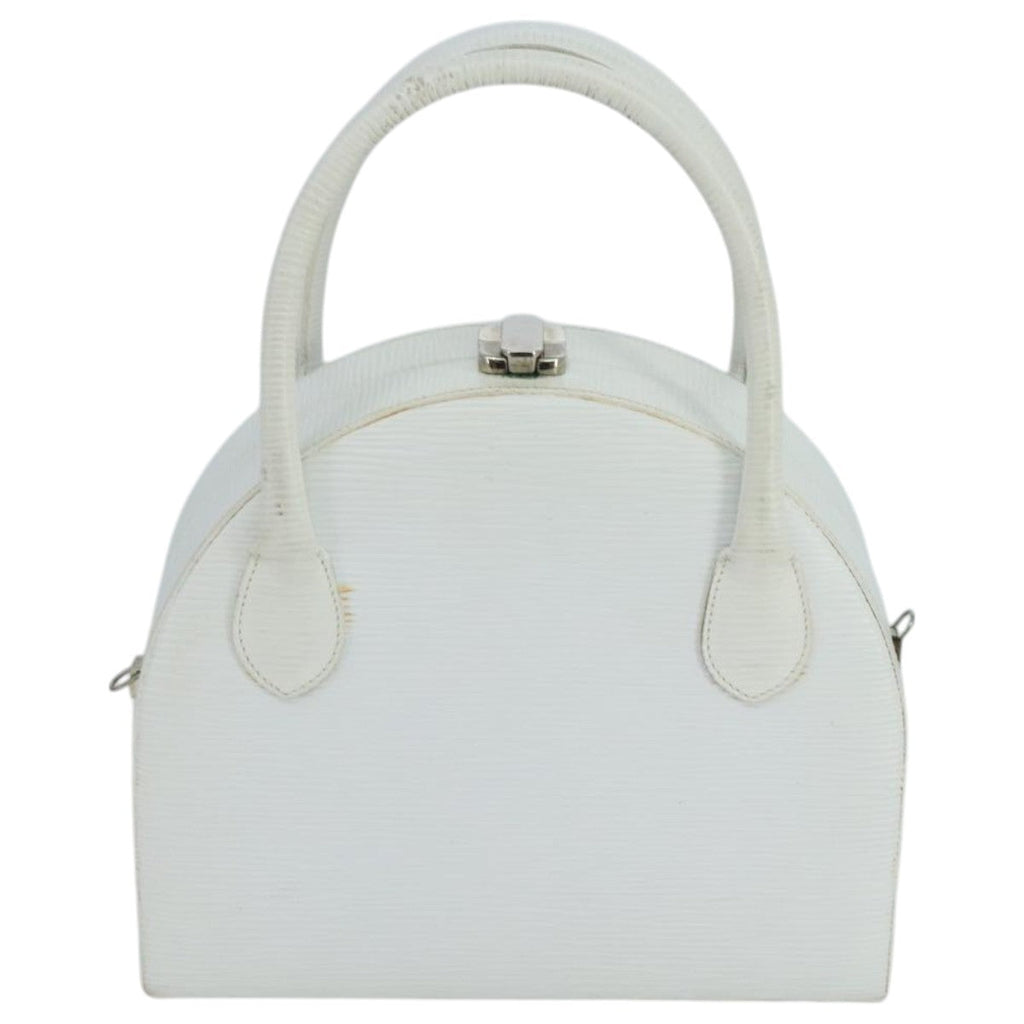 FENDI Hand Bag Leather 2way White 103997