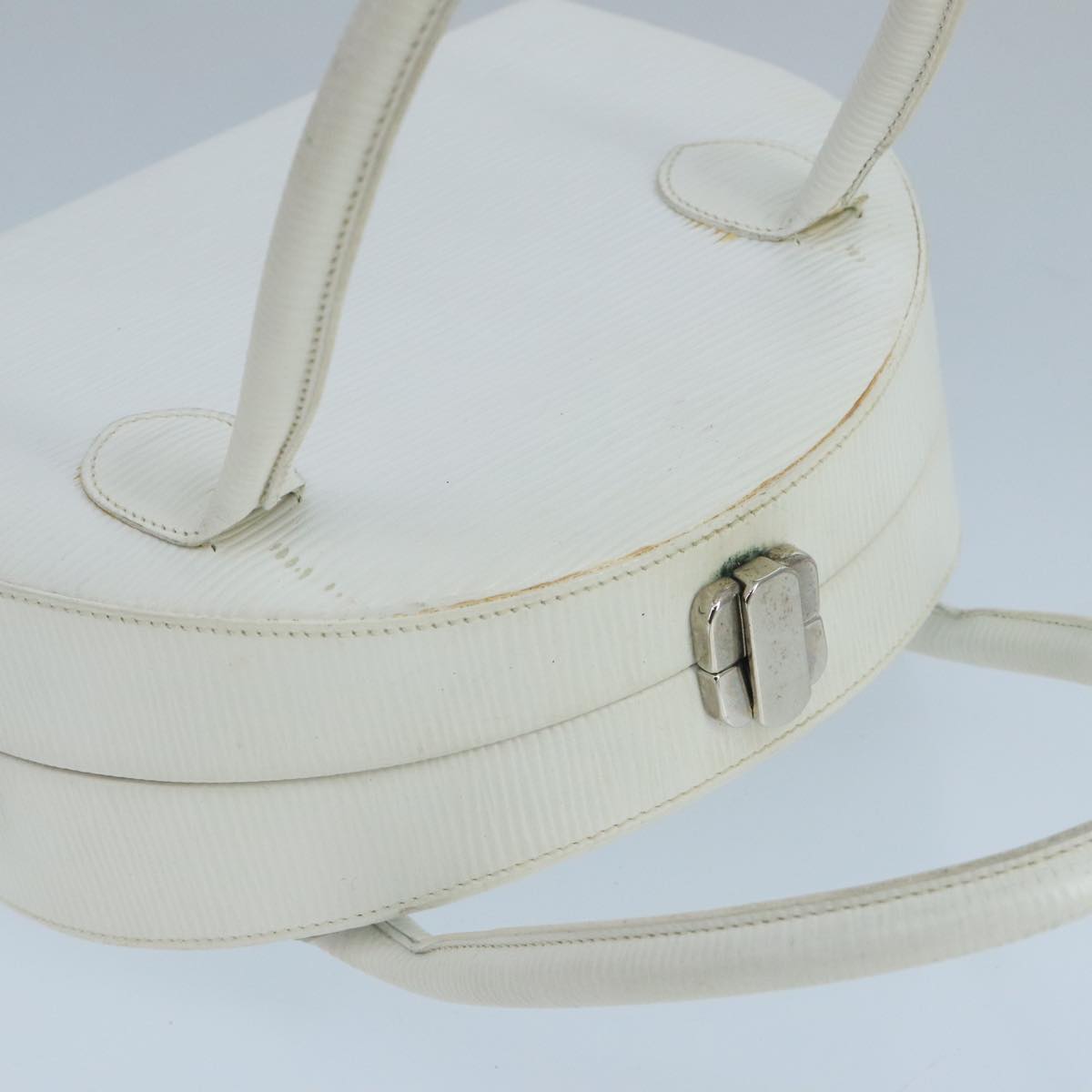 FENDI Hand Bag Leather 2way White 103997