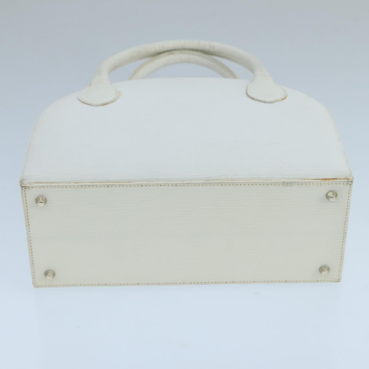 FENDI Hand Bag Leather 2way White 103997