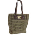 FENDI Zucchino Canvas Tote Bag Beige 104183