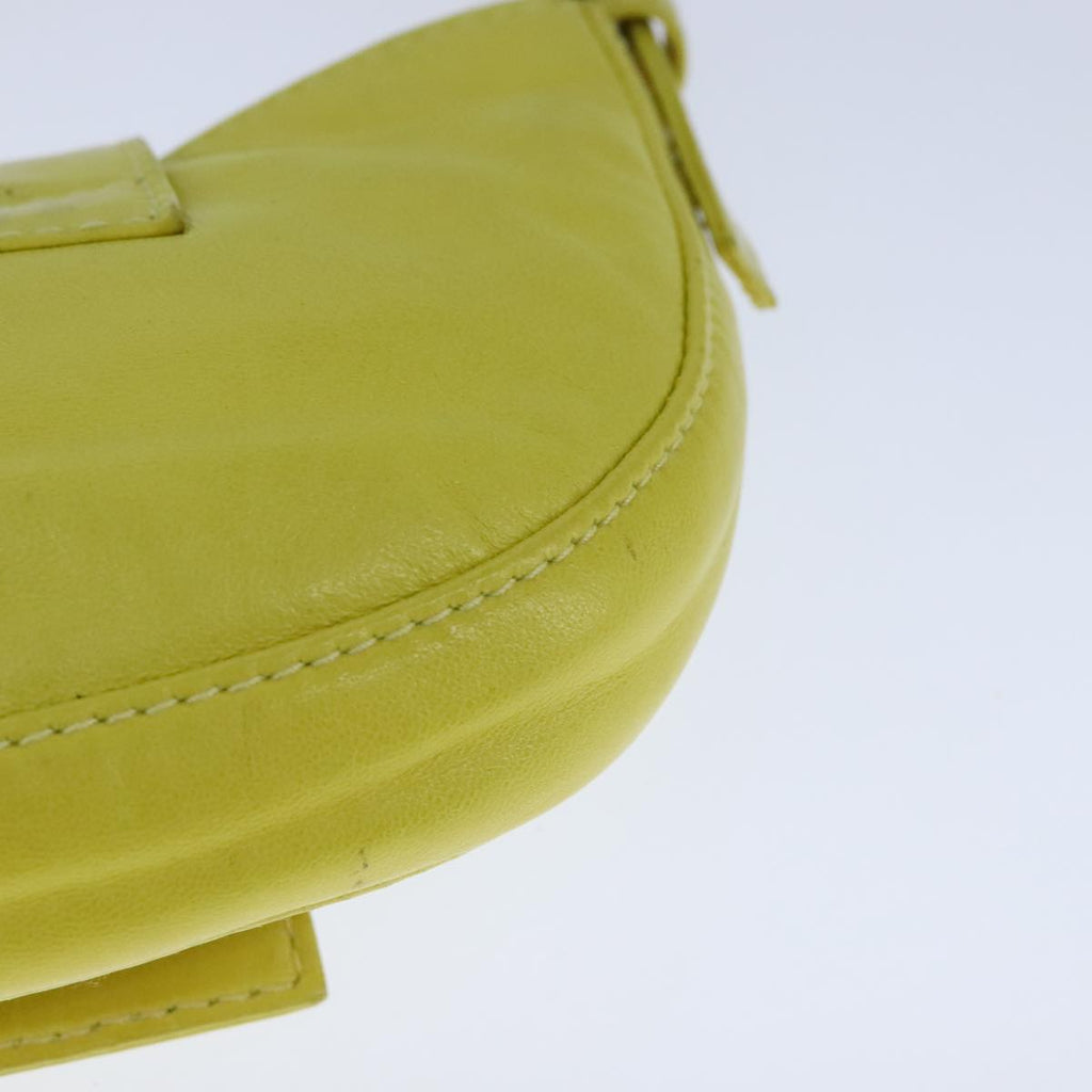 FENDI Mini Croissant Hand Bag Leather Yellow 104272