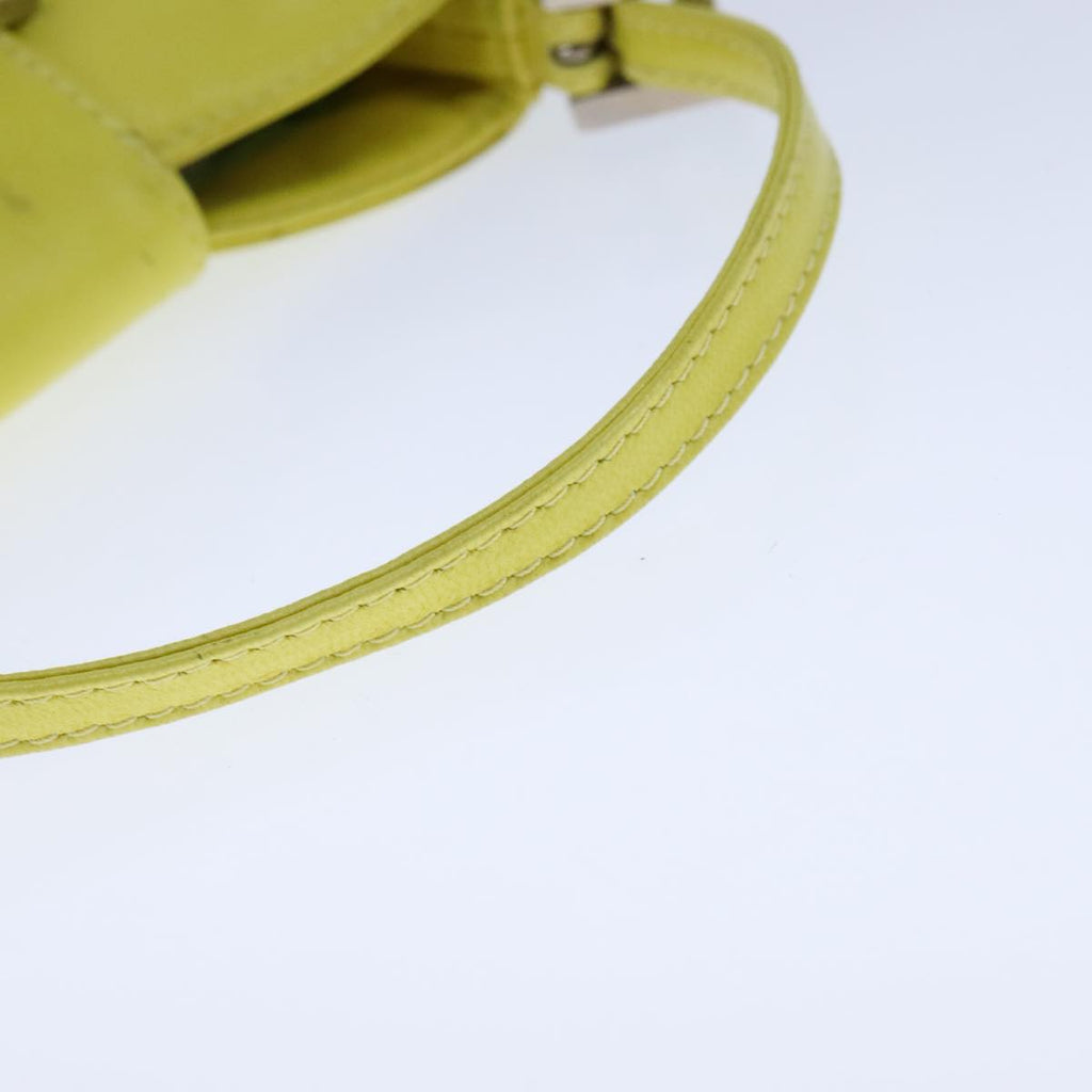 FENDI Mini Croissant Hand Bag Leather Yellow 104272