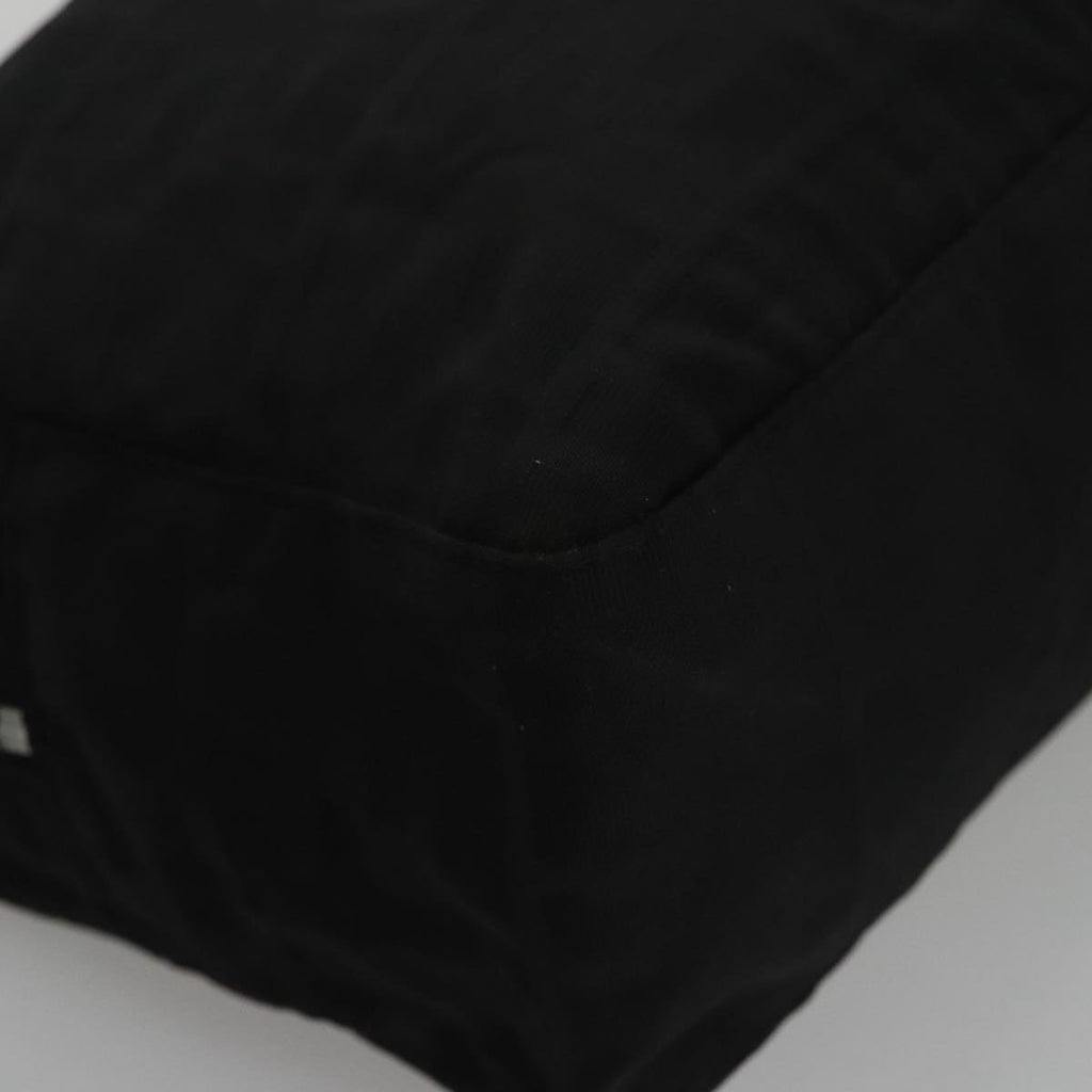 FENDI Zucca Canvas Shoulder Bag Black 104305