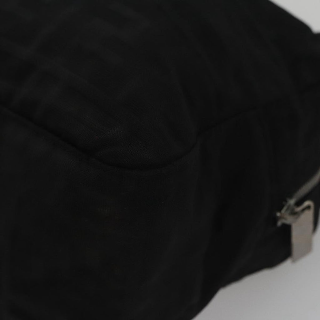 FENDI Zucca Canvas Shoulder Bag Black 104305