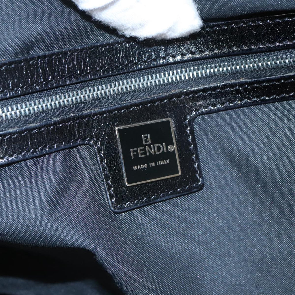 FENDI Zucca Canvas Shoulder Bag Black 104305