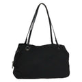 FENDI Zucca Canvas Shoulder Bag Black 104305